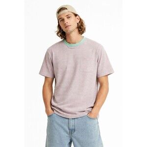 Stussy Stripe Crew Pocket Tee Sage Green Small Retro 90s Streetwear